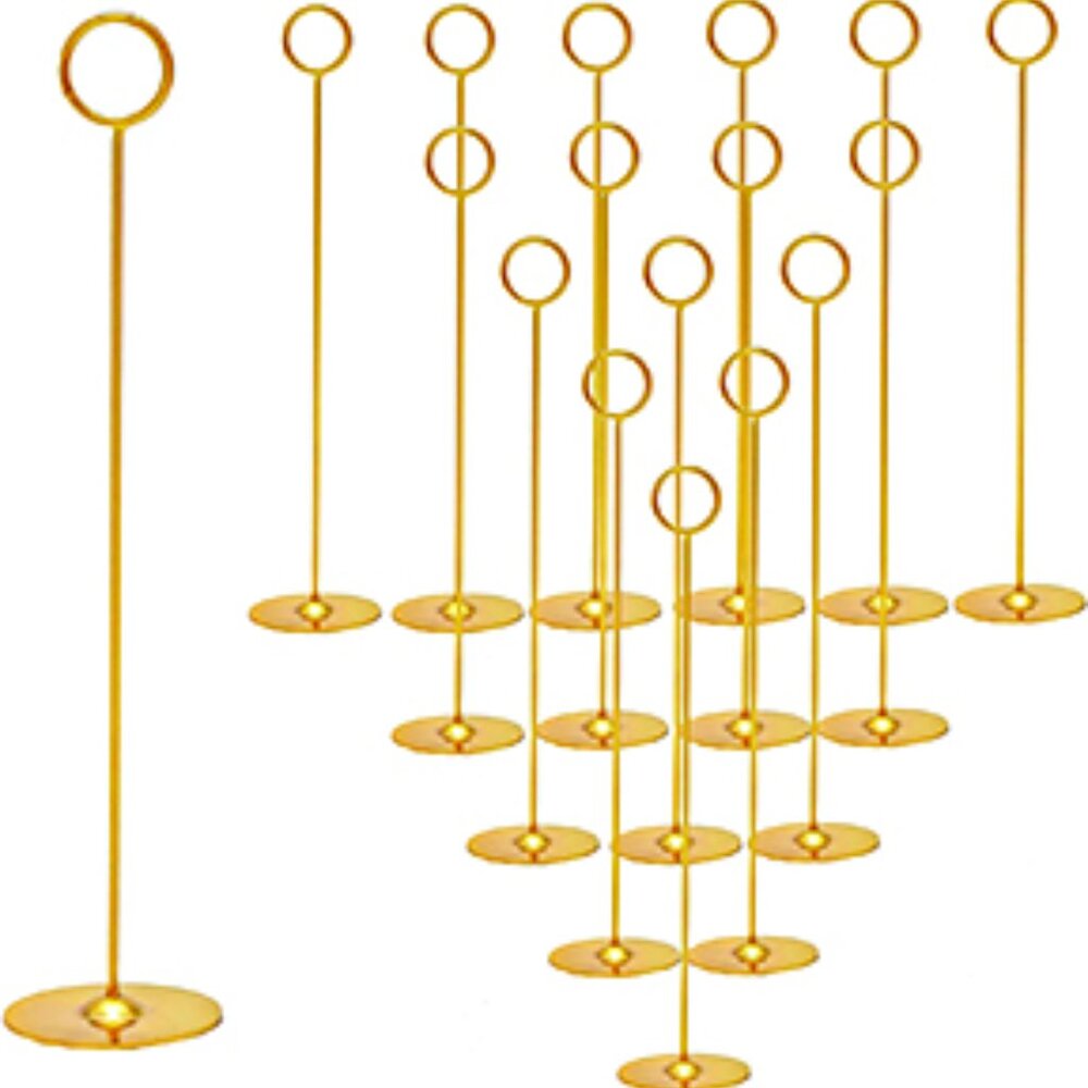 Table Number Holders Gold 12" - 32 pieces